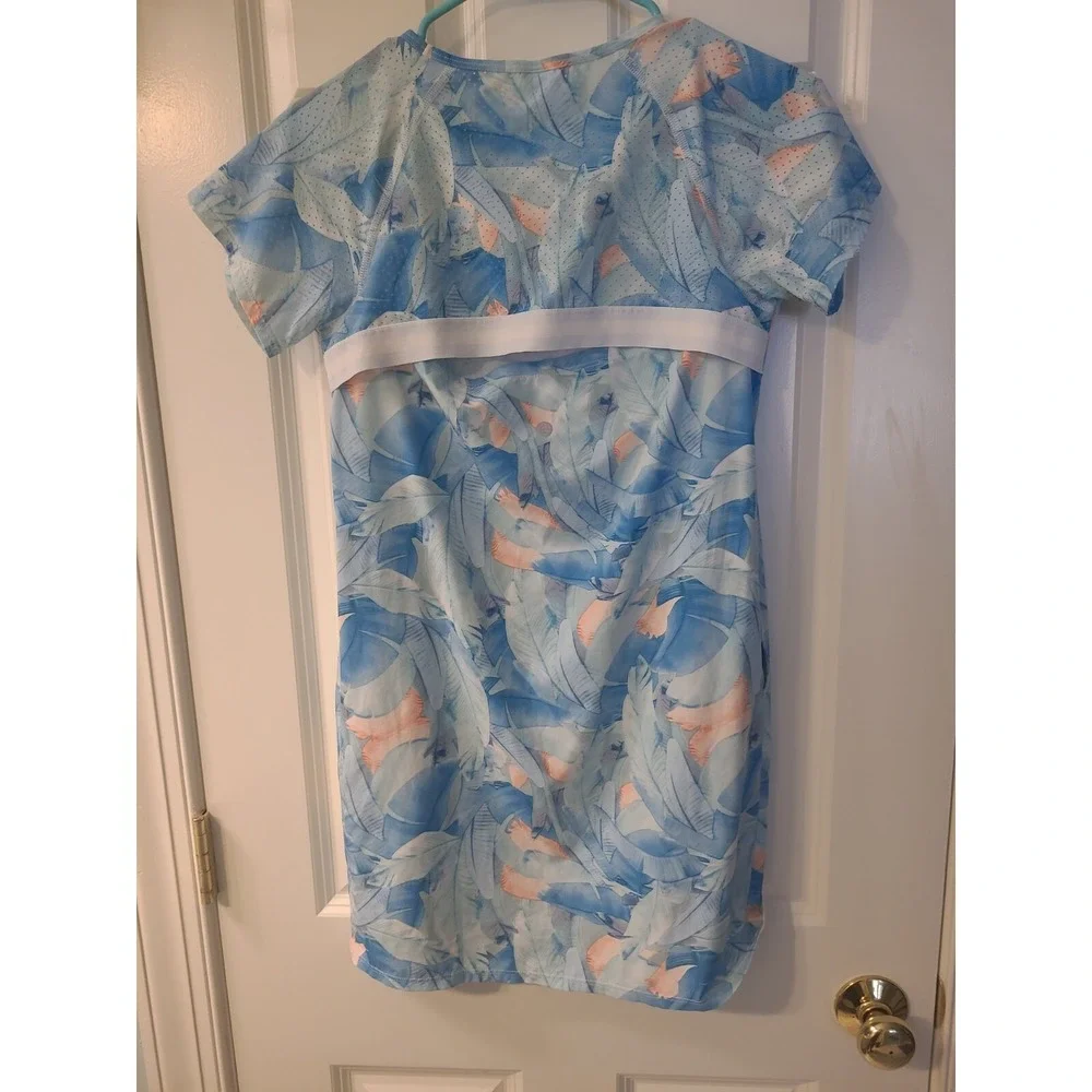 Zella Tropical Leaves Swimsuit Coverup Activewear Dress‎ Girls Sz XL (14-16)